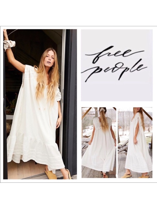 Free People Dresses & Skirts - Free People In The Mood for This bohemian cotton midi dress Size Medium